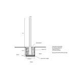 Pfosten Nr.71 mit Nut 1,5m Endpfosten links Nut rechts!