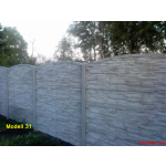 Betonzaun Modell 30 bzw. 31 von 0,5m bis 2m