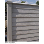 Holzprofil hellgrau - beidseitiges Muster - Betonplatten Luxus 26cm