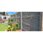 Beidseitiger Betonzaun Modell 93 - Rückseite geprägt - 2,0-2,1m hoch - 20,65m lang