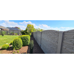 Beidseitiger Betonzaun Modell 93 - Rückseite geprägt - 2,0-2,1m hoch - 20,65m lang