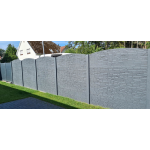 Beidseitiger Betonzaun Modell 93 - Rückseite geprägt - 2,0-2,1m hoch - 20,65m lang