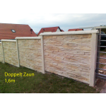 Zwischenpfosten mit Doppelnutbreite für Zaun 1,5m
